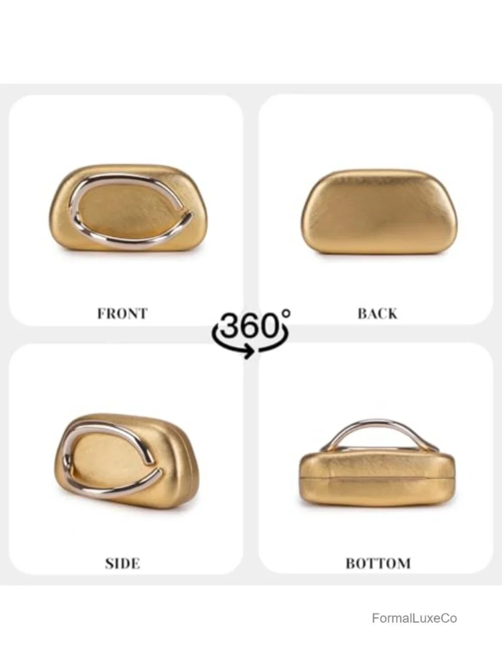 Evening Clutch Purses Women PU Handbags Metal Decoration Shoulder Crossbody Bag